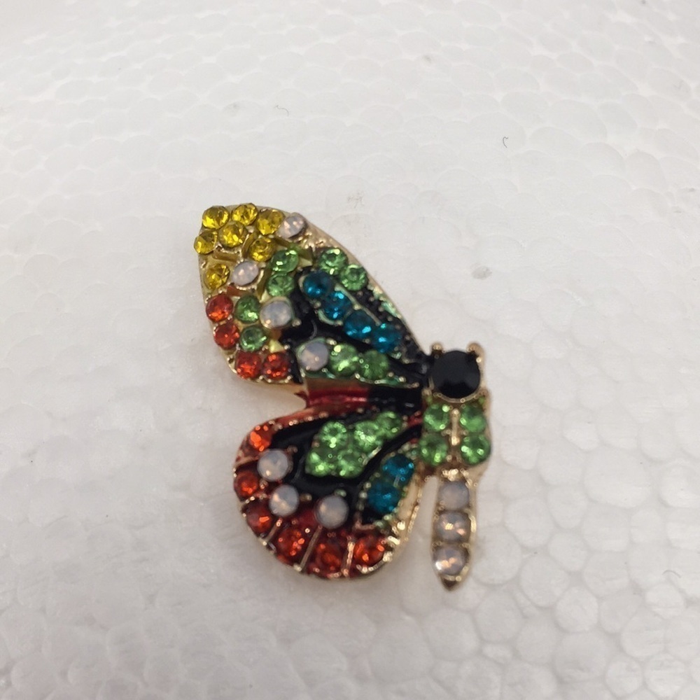 butterfly Earrings Rhinestone - Picture 3 of 9